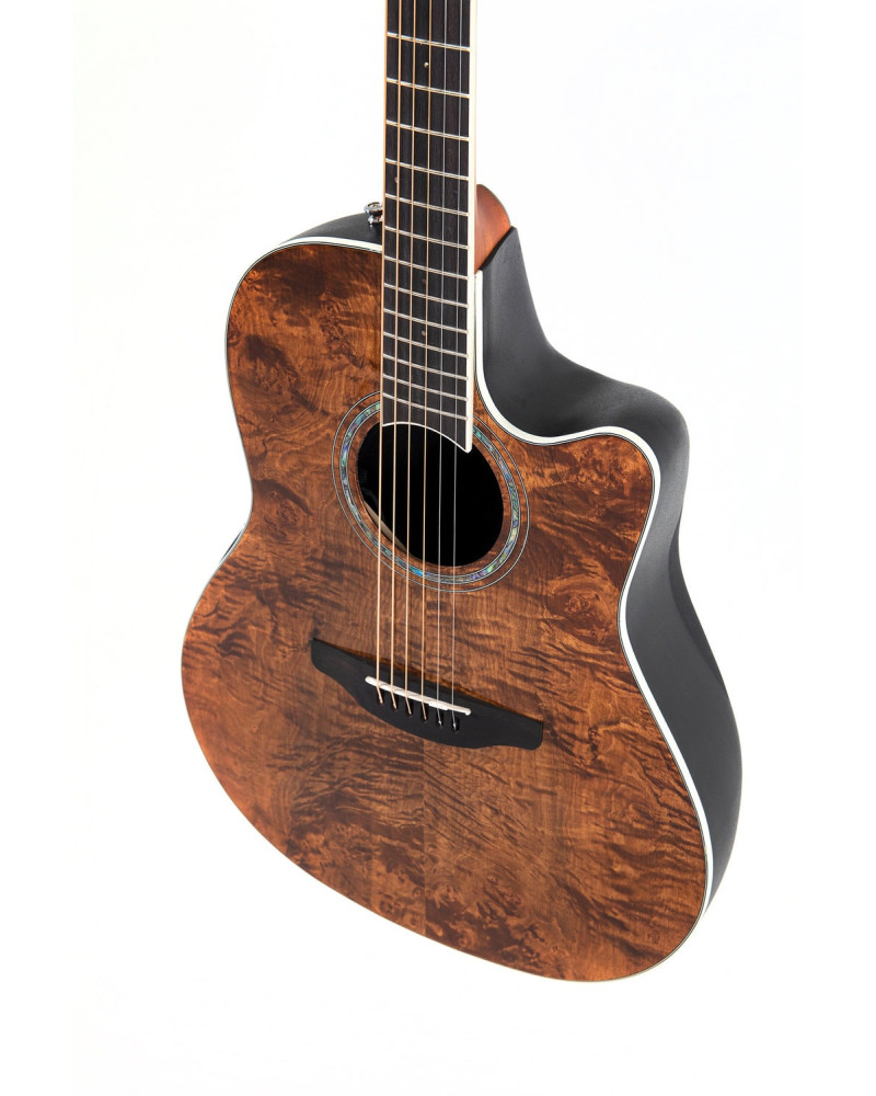 Ovation E – akustická kytara Celebrity Standard Plus Mid Cutaway Nutmeg Burled Maple