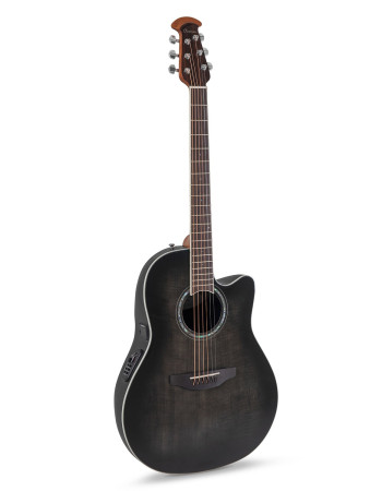 Ovation E – akustická kytara Celebrity Standard Plus Mid Cutaway Transparent Blackburst Flame