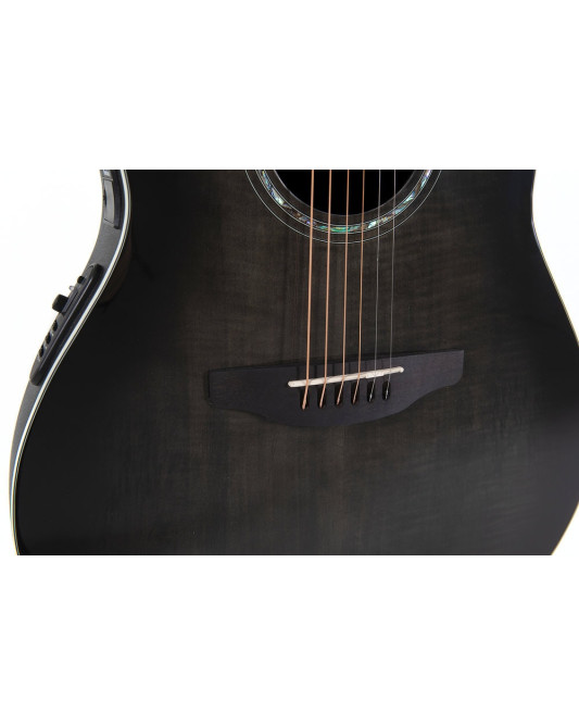 Ovation E – akustická kytara Celebrity Standard Plus Mid Cutaway Transparent Blackburst Flame