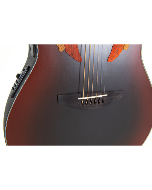 Ovation E – akustická kytara Celebrity Elite Mid Cutaway Reverse Red Burst