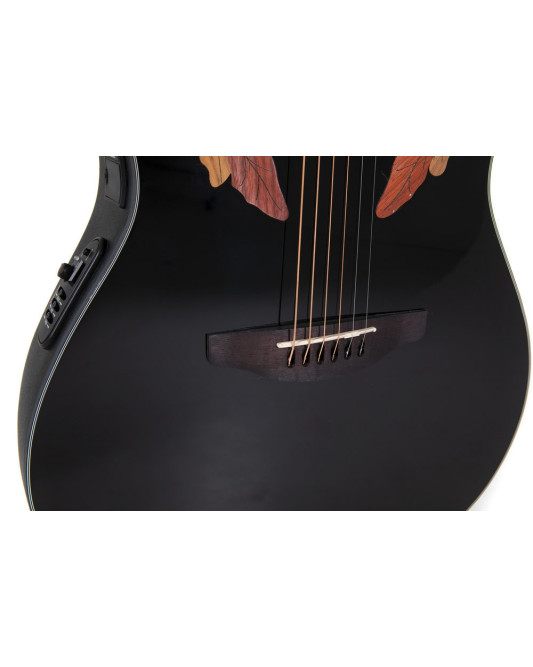 Ovation E – akustická kytara Celebrity Elite Mid Cutaway Černá