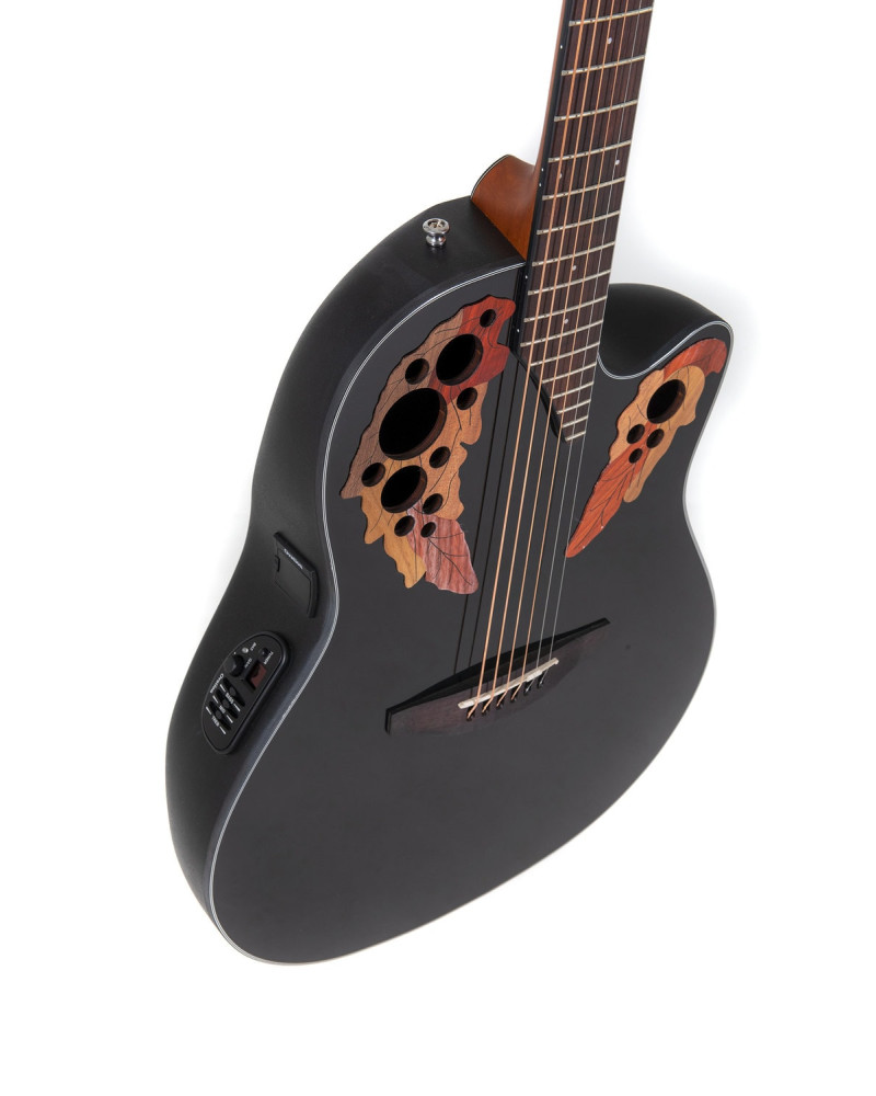 Ovation E – akustická kytara Celebrity Elite Mid Cutaway Černá
