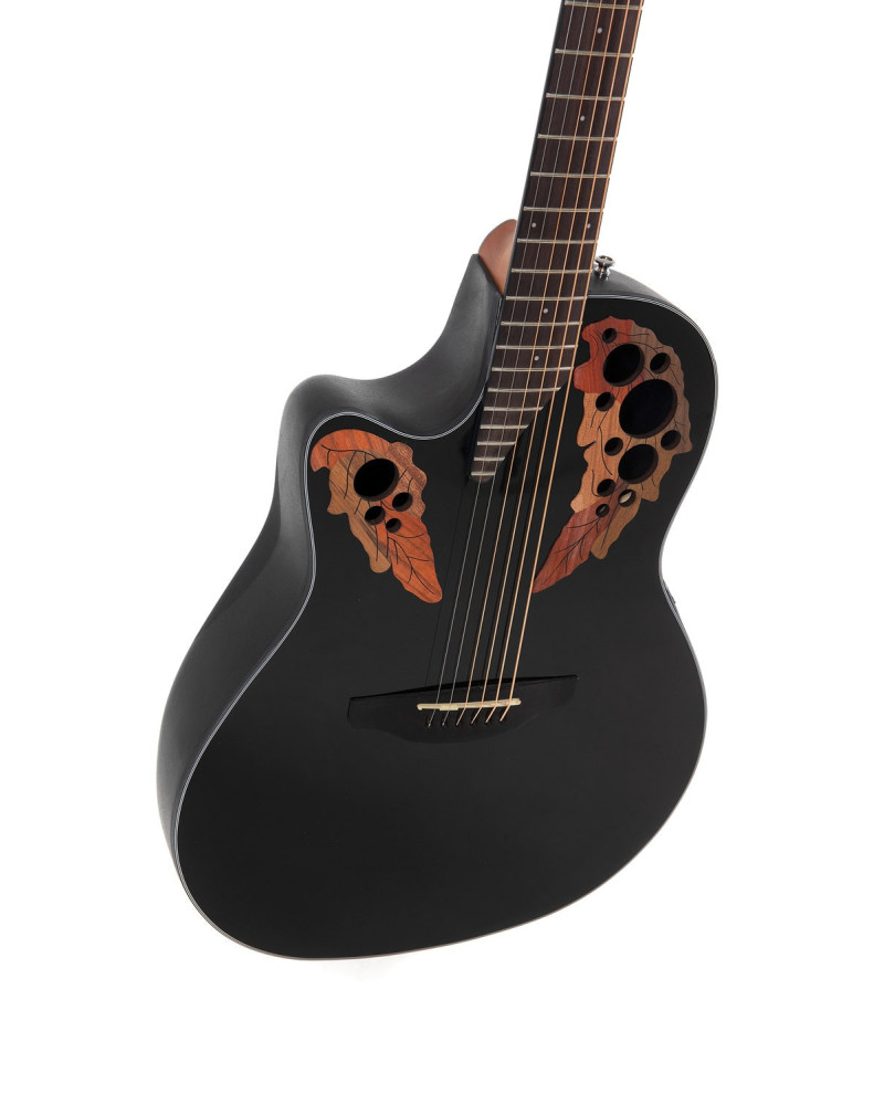 Ovation E – akustická kytara Celebrity Elite Mid Cutaway Černá