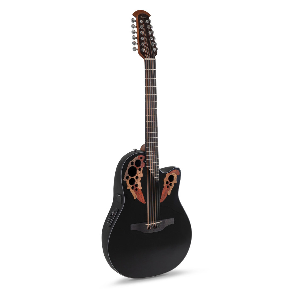 Ovation E – akustická kytara Celebrity Elite Mid Cutaway 12-strunná Černá
