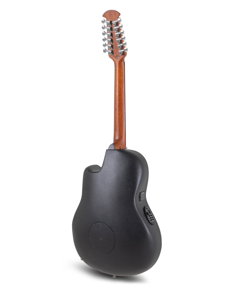 Ovation E – akustická kytara Celebrity Elite Mid Cutaway 12-strunná Černá