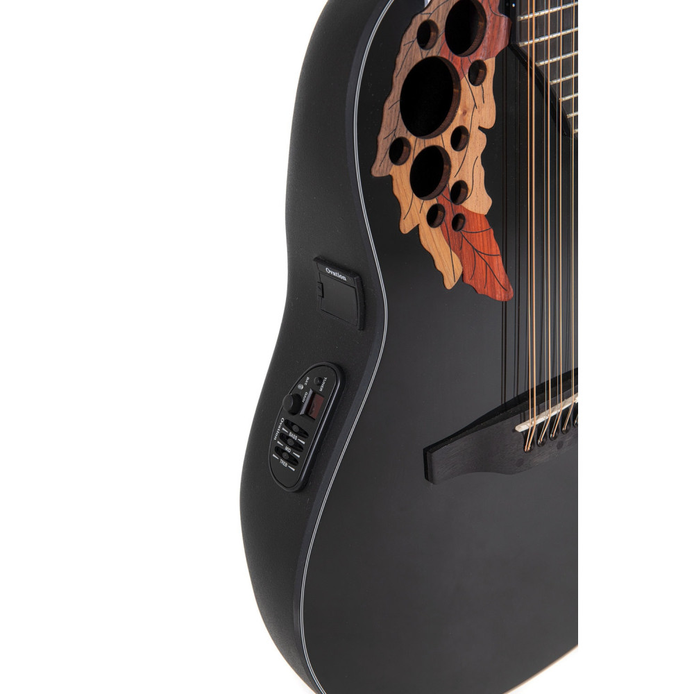 Ovation E – akustická kytara Celebrity Elite Mid Cutaway 12-strunná Černá