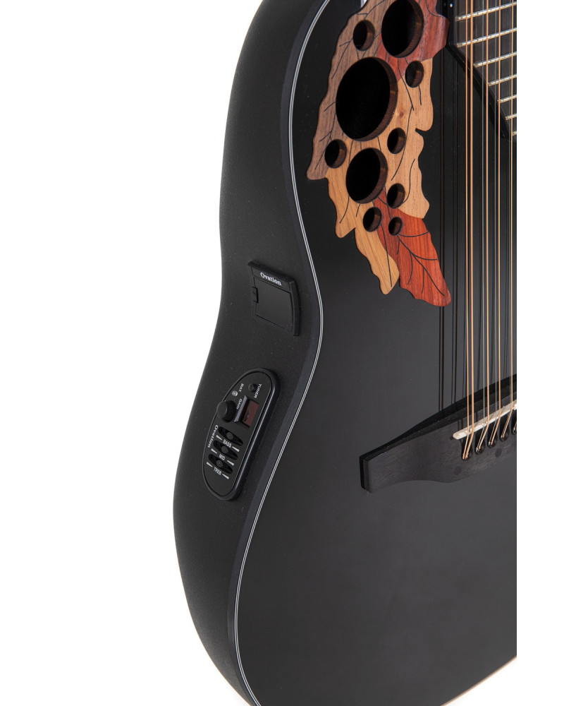 Ovation E – akustická kytara Celebrity Elite Mid Cutaway 12-strunná Černá