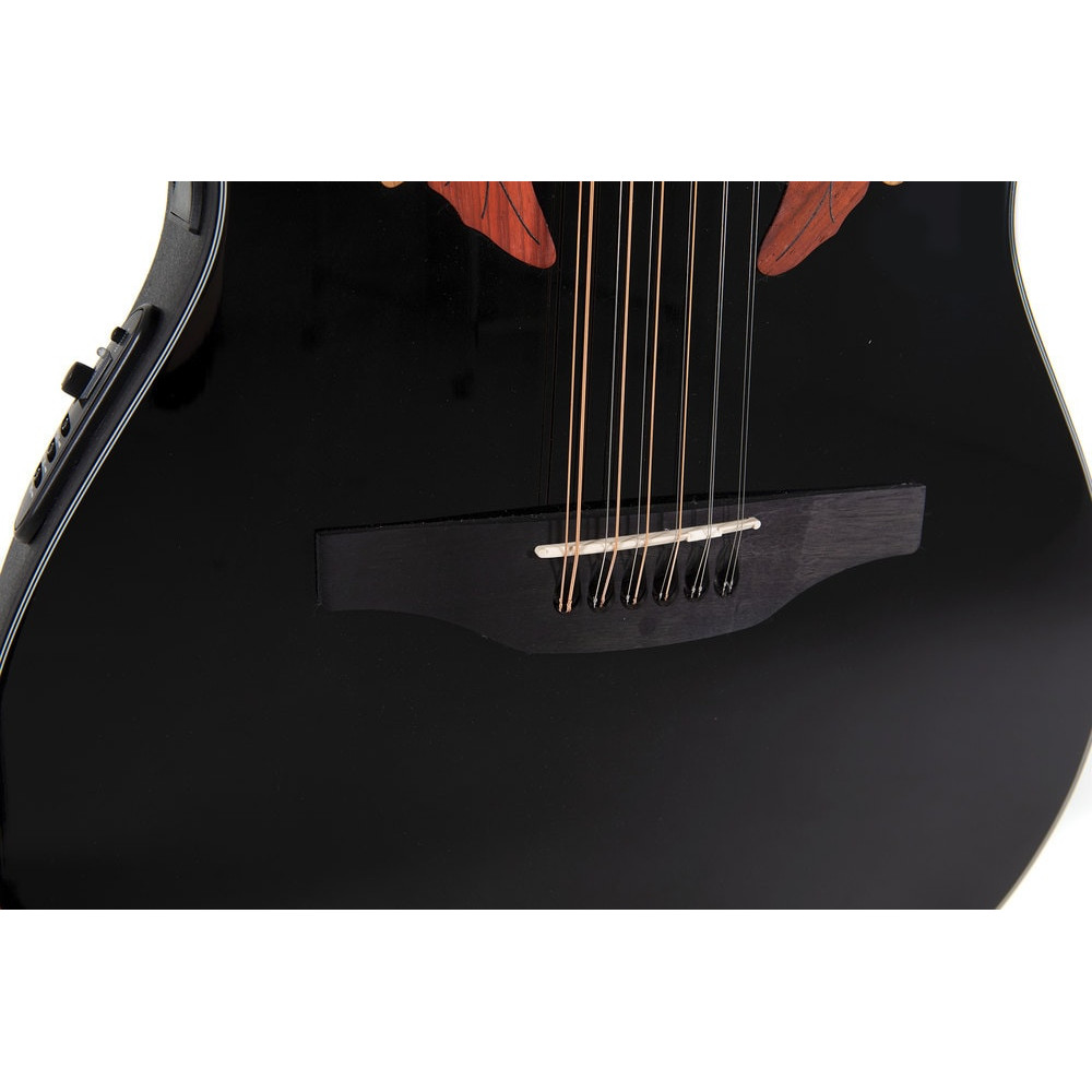 Ovation E – akustická kytara Celebrity Elite Mid Cutaway 12-strunná Černá
