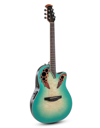 Ovation E – akustická kytara Celebrity Elite Plus Mid Cutaway Mintburst