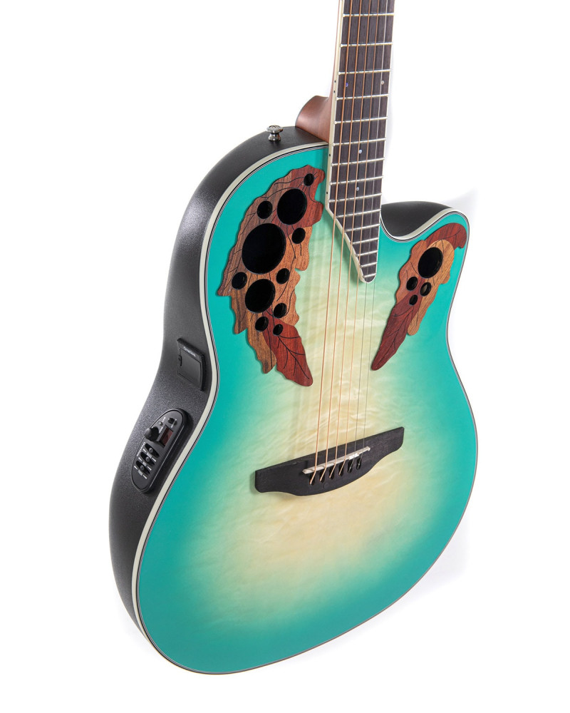 Ovation E – akustická kytara Celebrity Elite Plus Mid Cutaway Mintburst