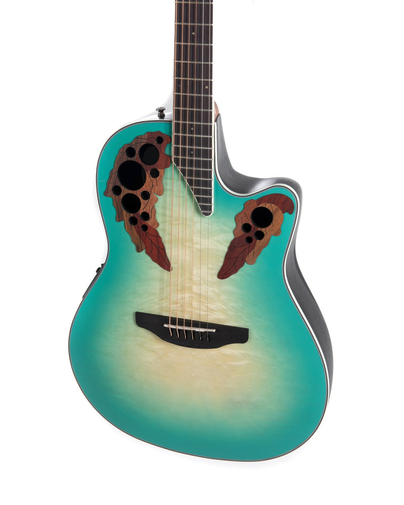 Ovation E – akustická kytara Celebrity Elite Plus Mid Cutaway Mintburst