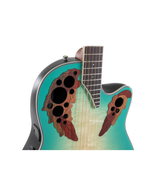Ovation E – akustická kytara Celebrity Elite Plus Mid Cutaway Mintburst