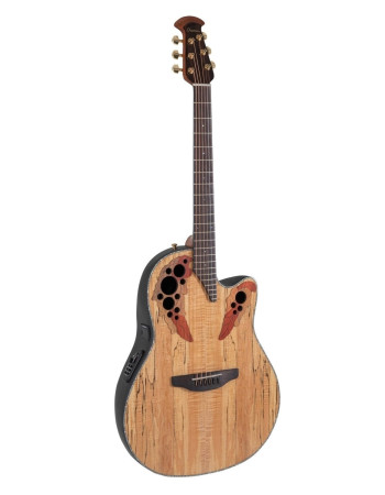 Ovation E – akustická kytara Celebrity Elite Plus Mid Cutaway Natural Spalted Maple