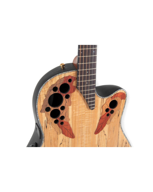 Ovation E – akustická kytara Celebrity Elite Plus Mid Cutaway Natural Spalted Maple
