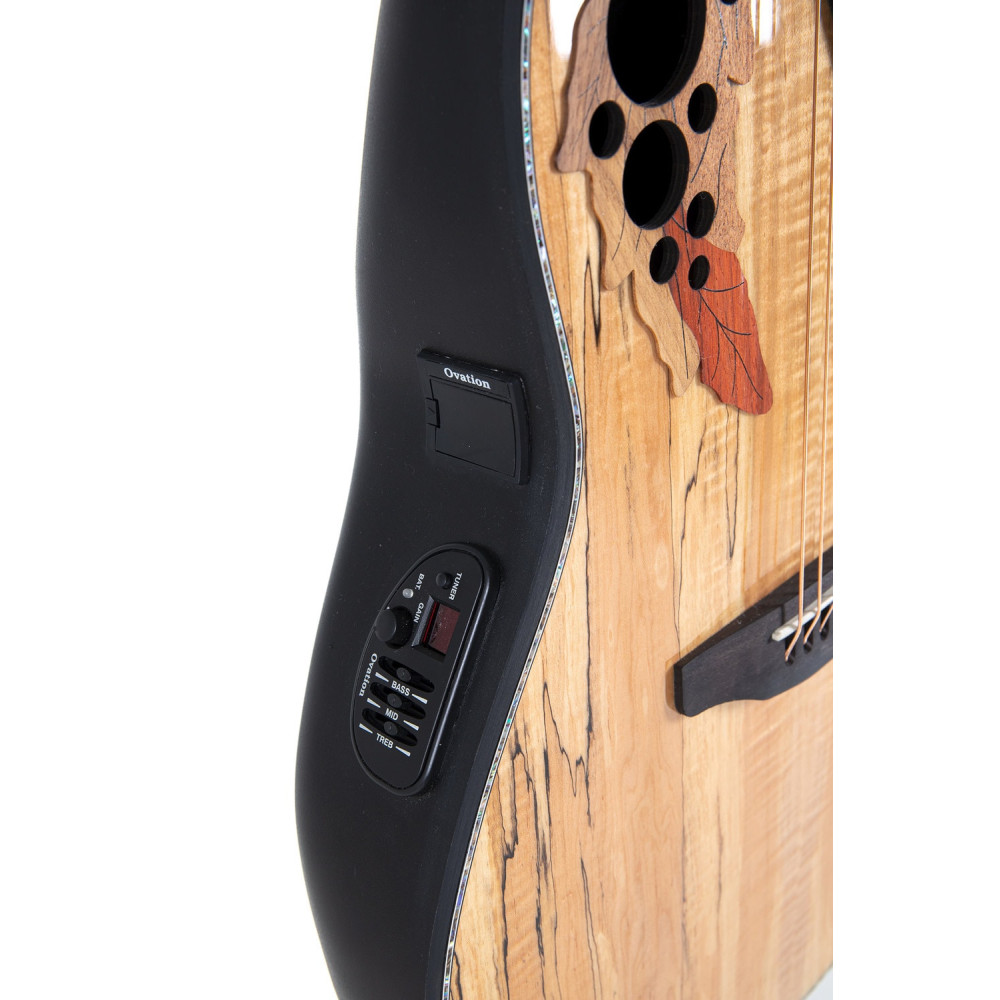 Ovation E – akustická kytara Celebrity Elite Plus Mid Cutaway Natural Spalted Maple