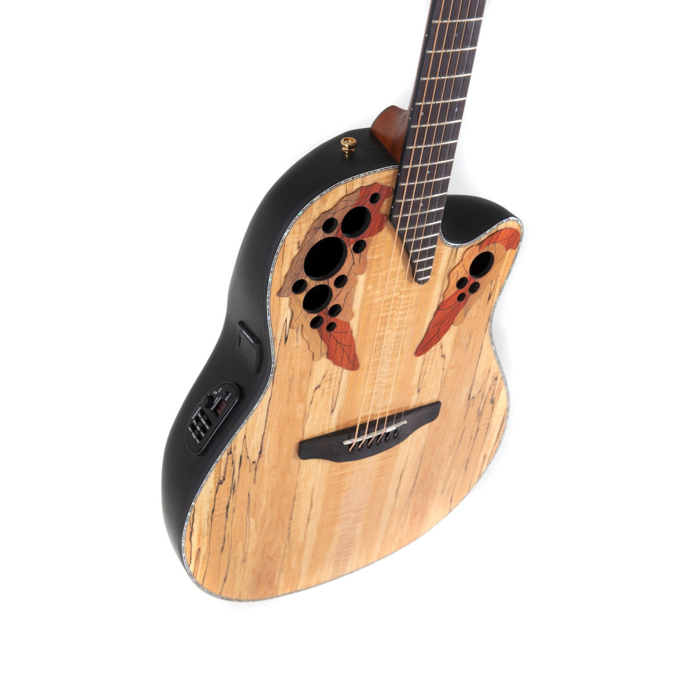 Ovation E – akustická kytara Celebrity Elite Plus Mid Cutaway Natural Spalted Maple