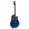 Ovation E – akustická kytara Celebrity Elite Plus Mid Cutaway Blue Transparent Quilt