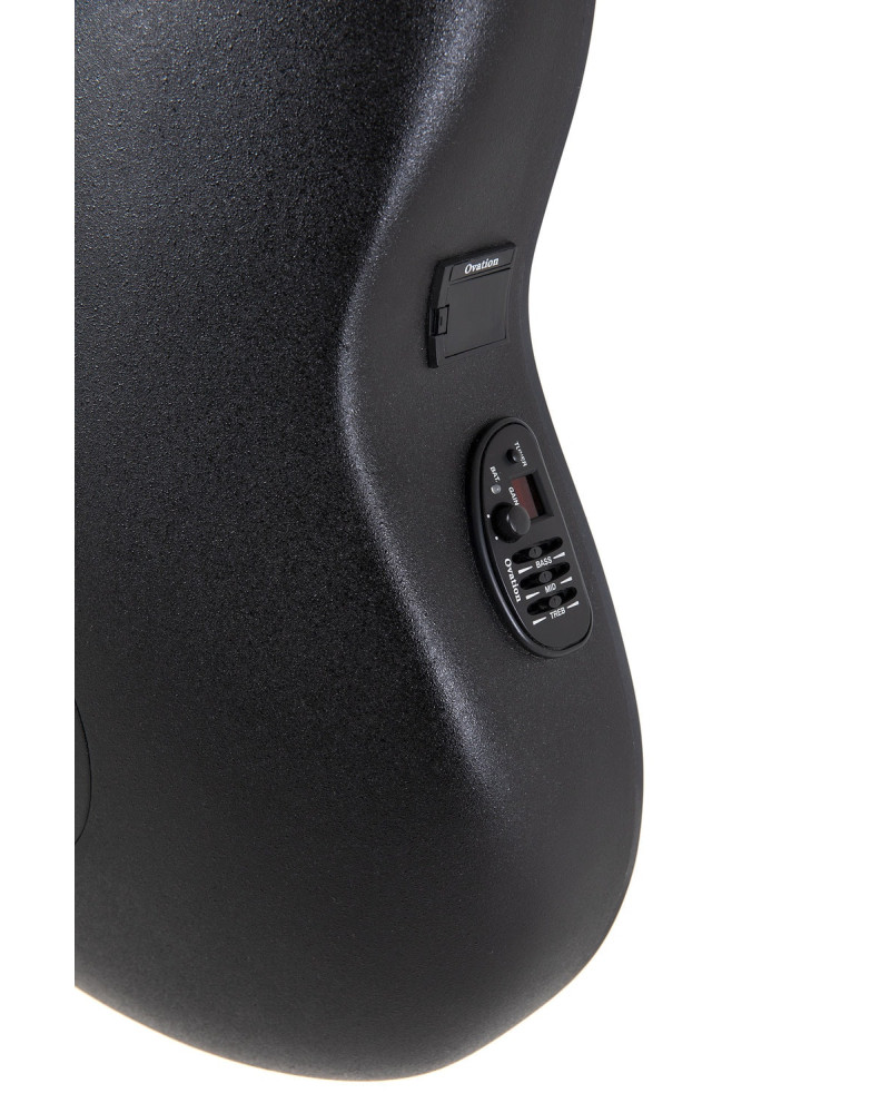 Ovation E – akustická kytara Celebrity Elite Plus Mid Cutaway Blue Transparent Quilt