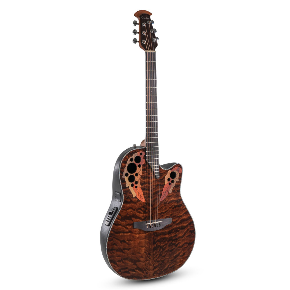Ovation E – akustická kytara Celebrity Elite Plus Mid Cutaway Dark Tiger Eye
