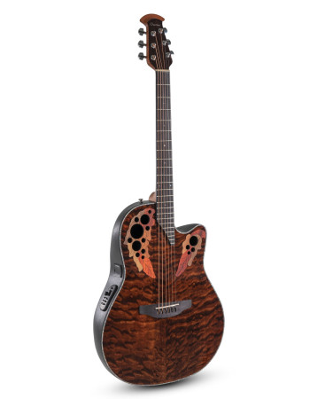 Ovation E – akustická kytara Celebrity Elite Plus Mid Cutaway Dark Tiger Eye
