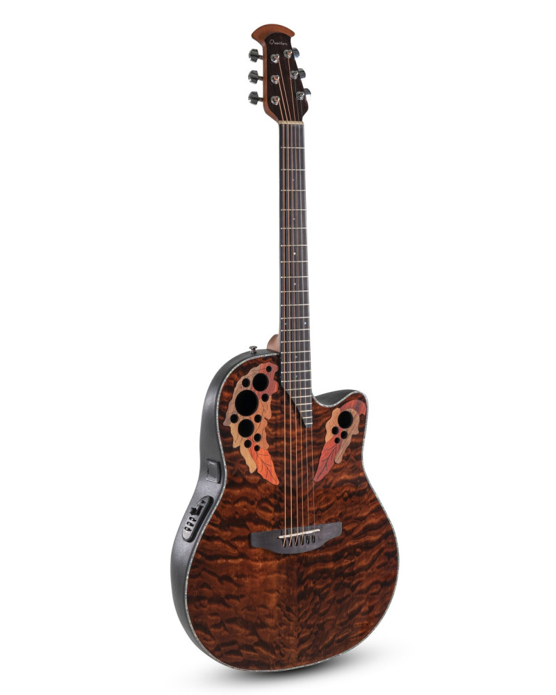 Ovation E – akustická kytara Celebrity Elite Plus Mid Cutaway Dark Tiger Eye