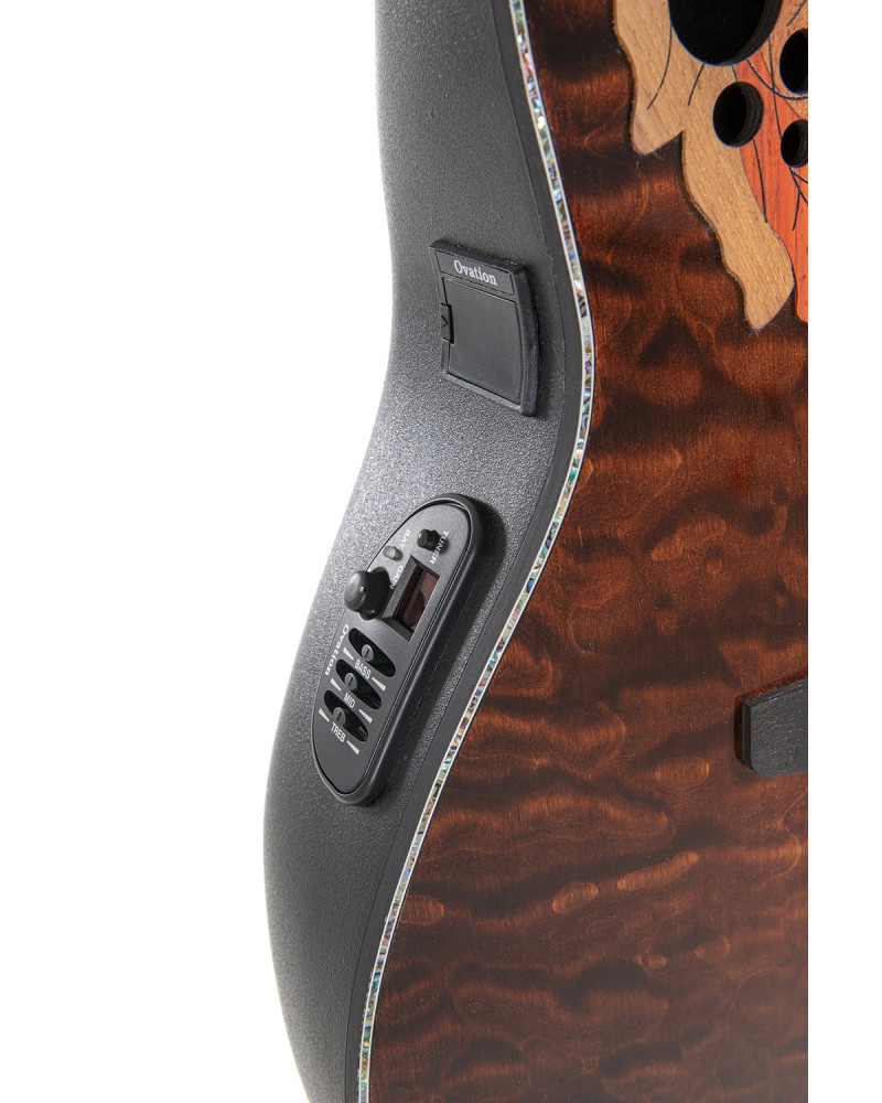 Ovation E – akustická kytara Celebrity Elite Plus Mid Cutaway Dark Tiger Eye