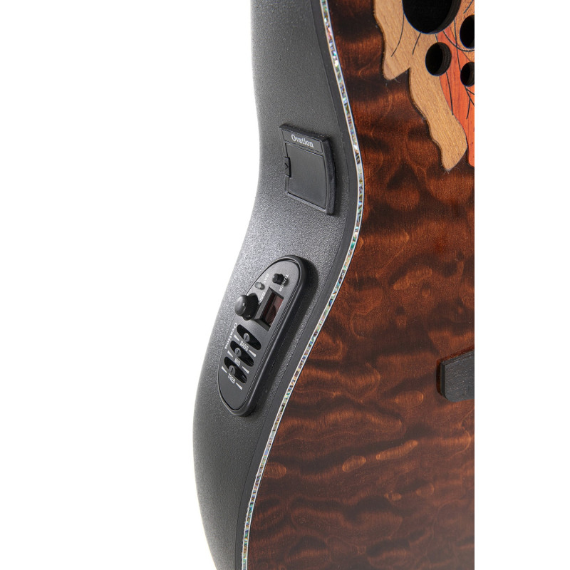 Ovation E – akustická kytara Celebrity Elite Plus Mid Cutaway Dark Tiger Eye