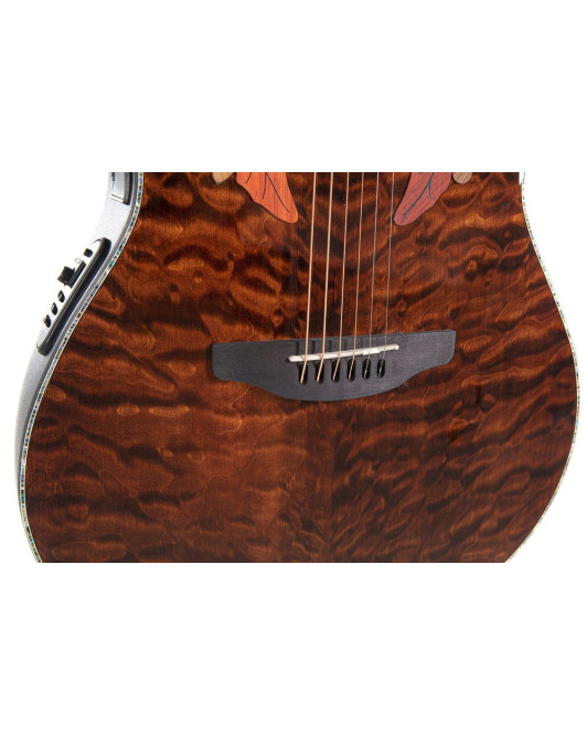 Ovation E – akustická kytara Celebrity Elite Plus Mid Cutaway Dark Tiger Eye