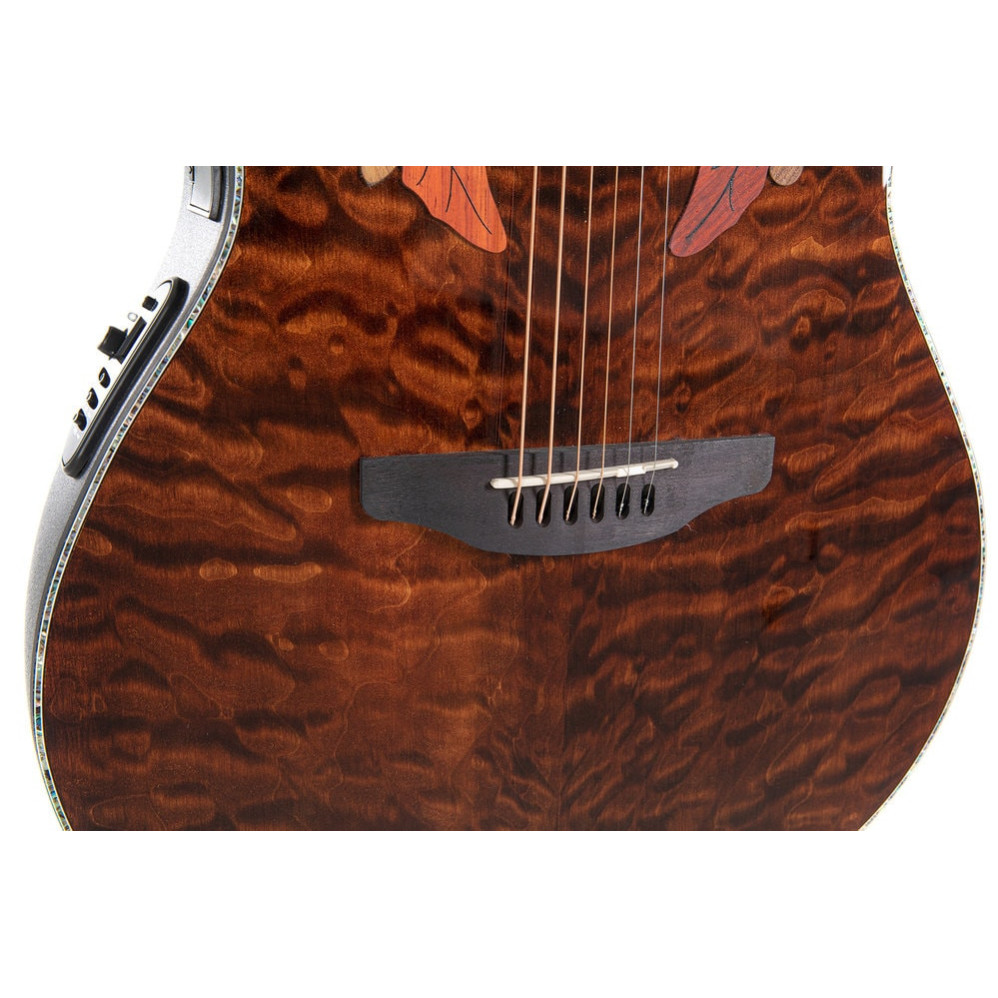Ovation E – akustická kytara Celebrity Elite Plus Mid Cutaway Dark Tiger Eye