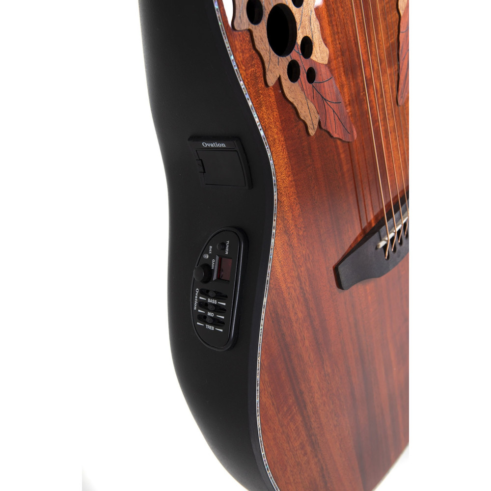 Ovation E – akustická kytara Celebrity Elite Plus Mid Cutaway Figured Koa