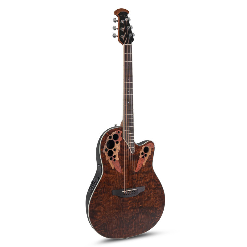 Ovation E – akustická kytara Celebrity Elite Plus Super Shallow Dark Tiger Eye