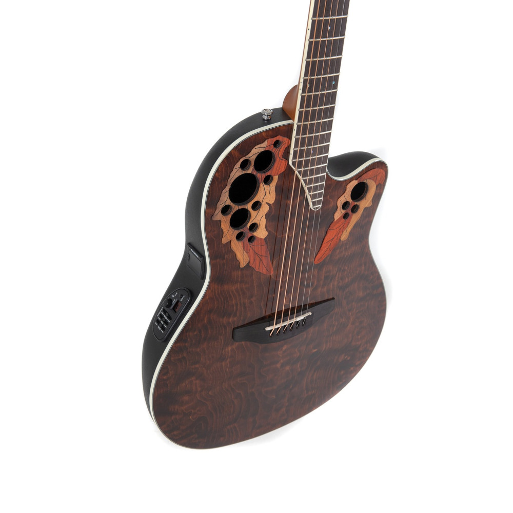 Ovation E – akustická kytara Celebrity Elite Plus Super Shallow Dark Tiger Eye