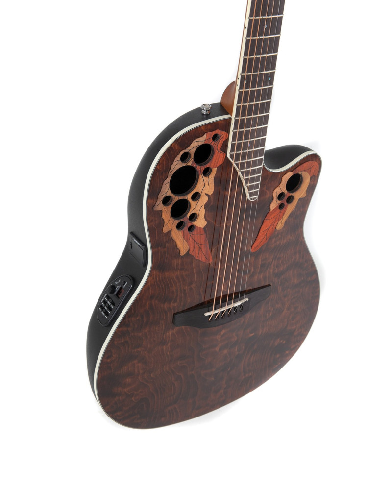 Ovation E – akustická kytara Celebrity Elite Plus Super Shallow Dark Tiger Eye
