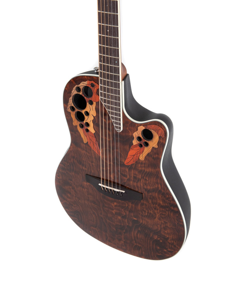 Ovation E – akustická kytara Celebrity Elite Plus Super Shallow Dark Tiger Eye