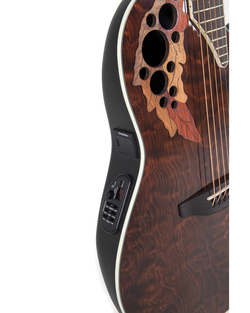 Ovation E – akustická kytara Celebrity Elite Plus Super Shallow Dark Tiger Eye