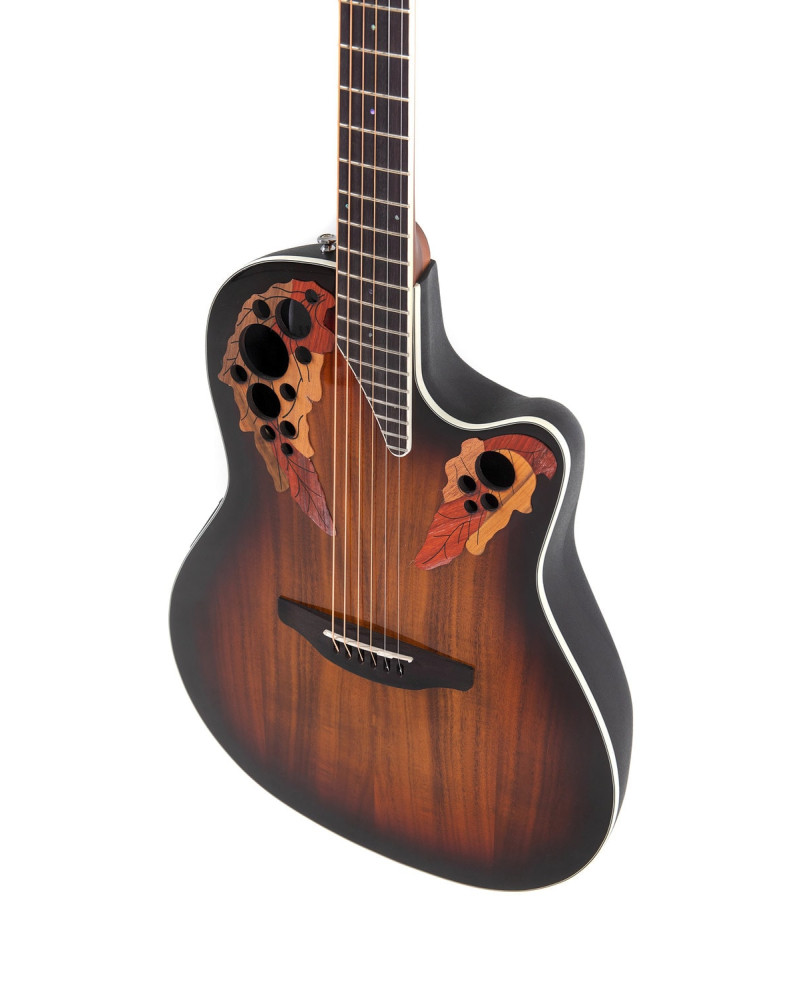 Ovation E – akustická kytara Celebrity Elite Plus Super Shallow Koa Burst