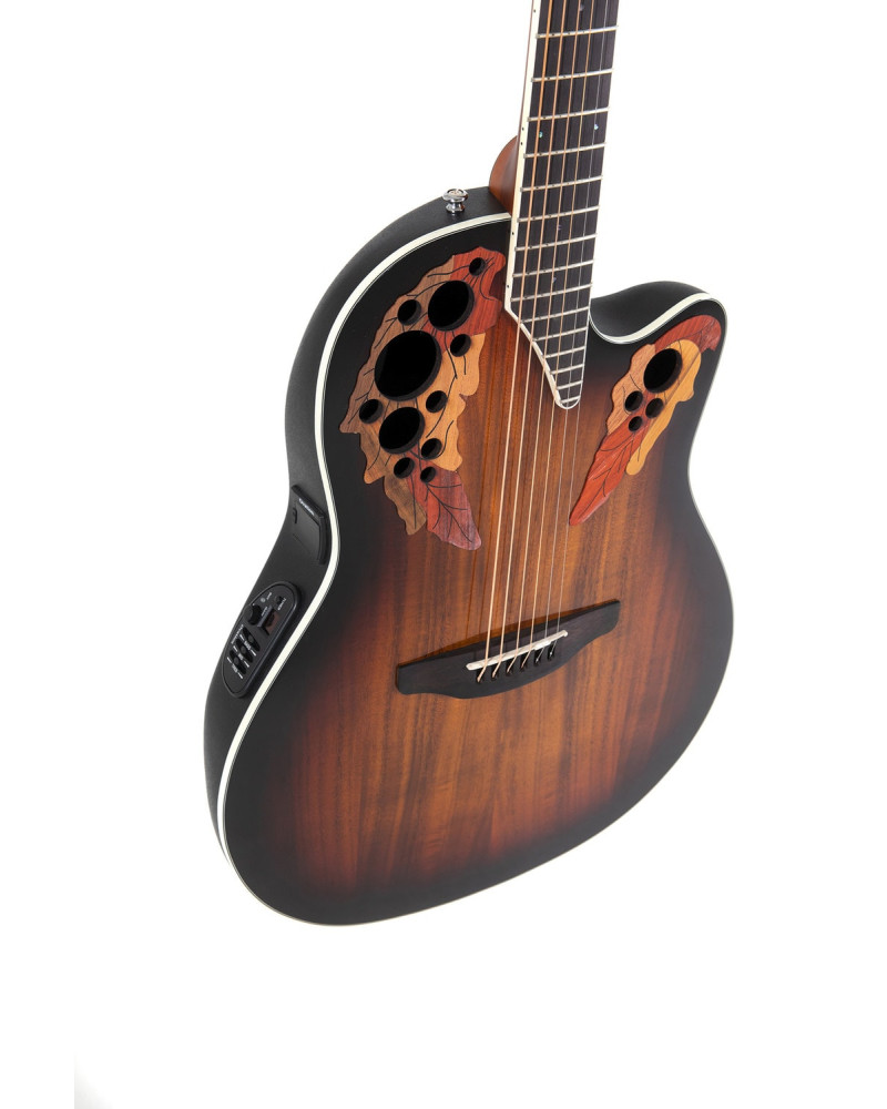 Ovation E – akustická kytara Celebrity Elite Plus Super Shallow Koa Burst