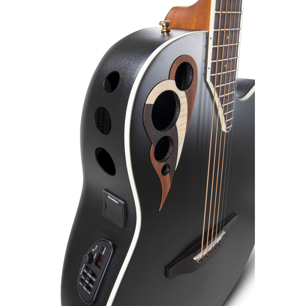 Ovation E – akustická kytara Black Satin