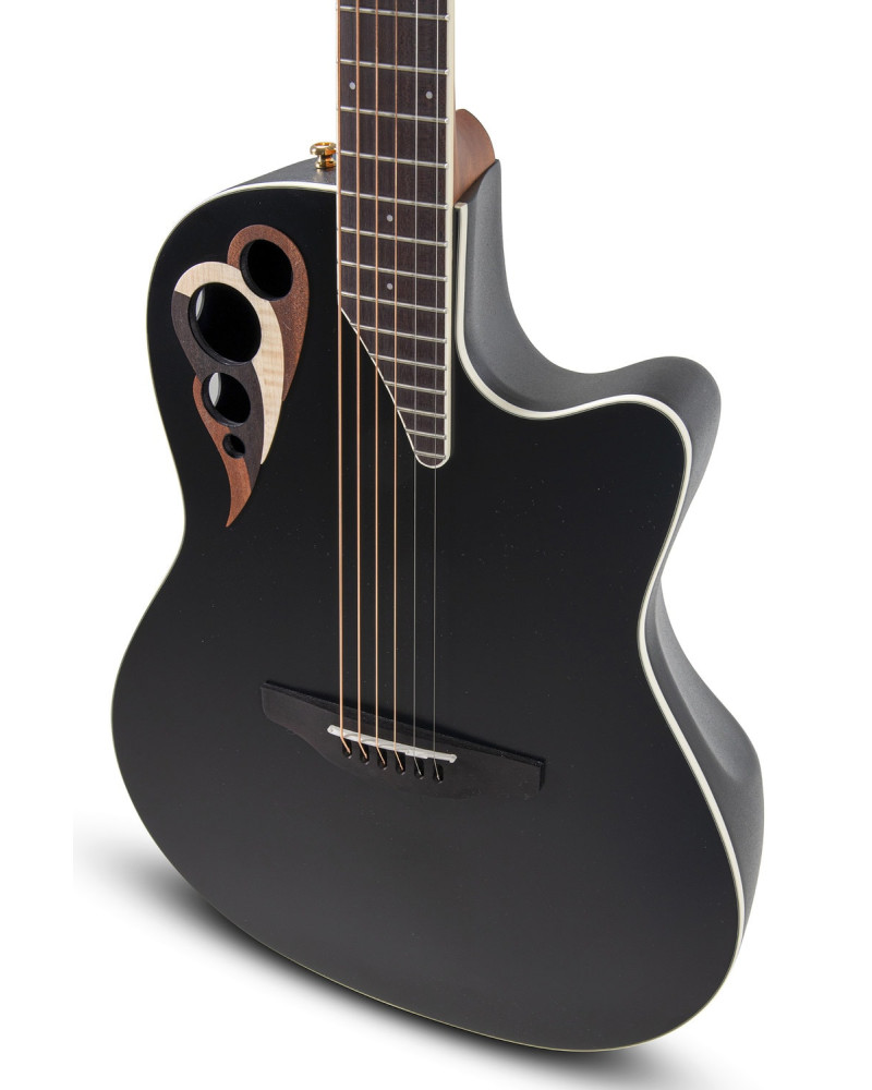Ovation E – akustická kytara Black Satin