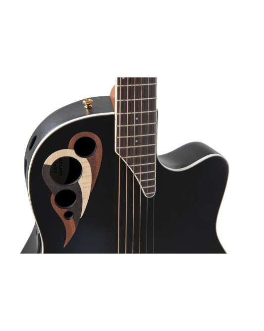 Ovation E – akustická kytara Black Satin