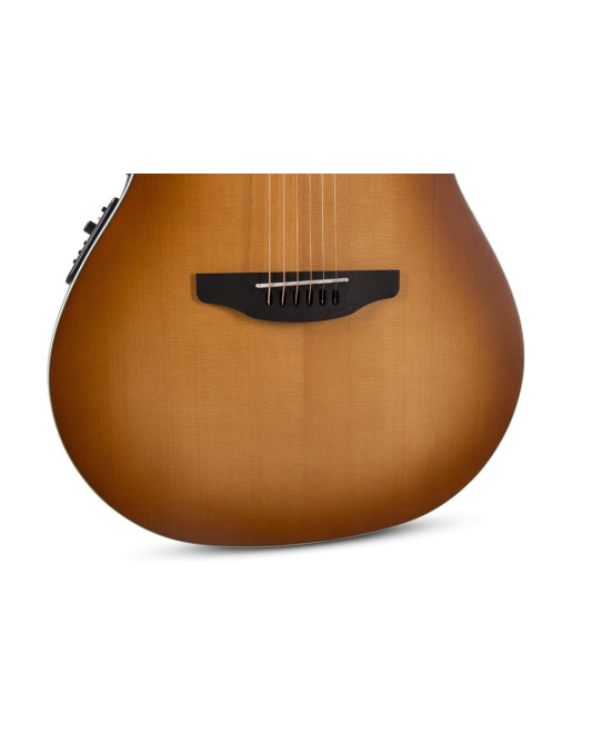 Ovation E – akustická kytara Peach Burst Satin