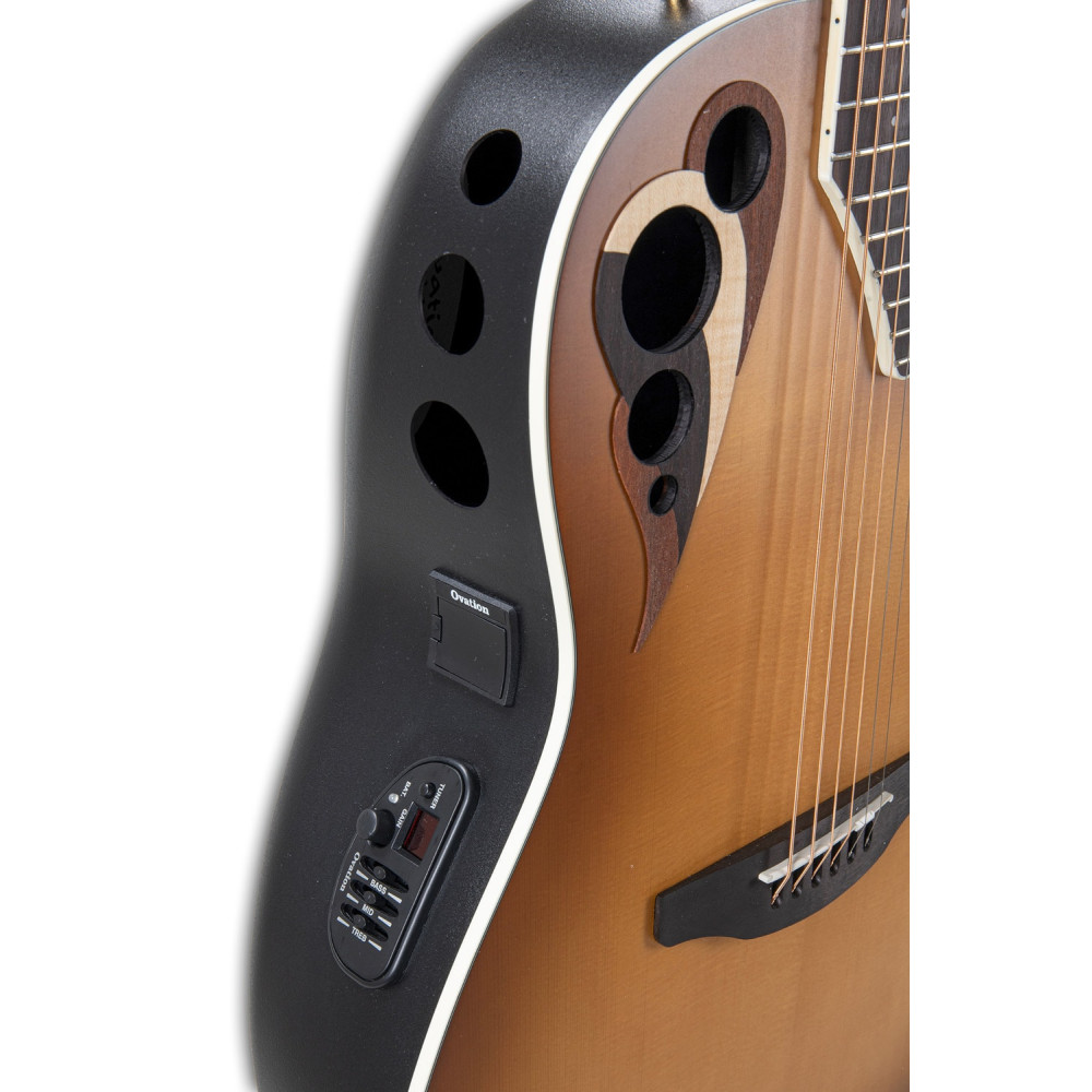 Ovation E – akustická kytara Peach Burst Satin