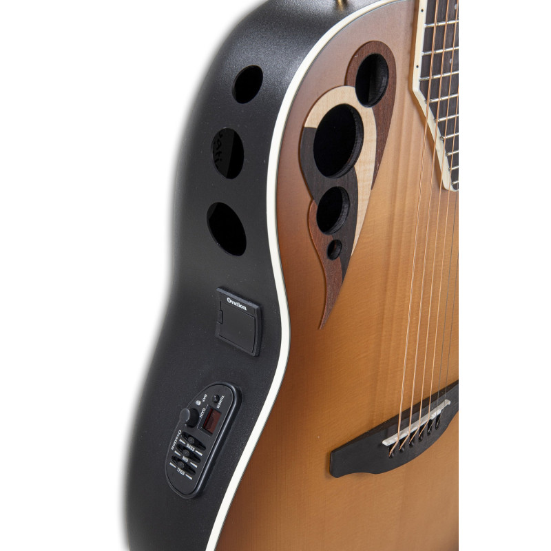 Ovation E – akustická kytara Peach Burst Satin