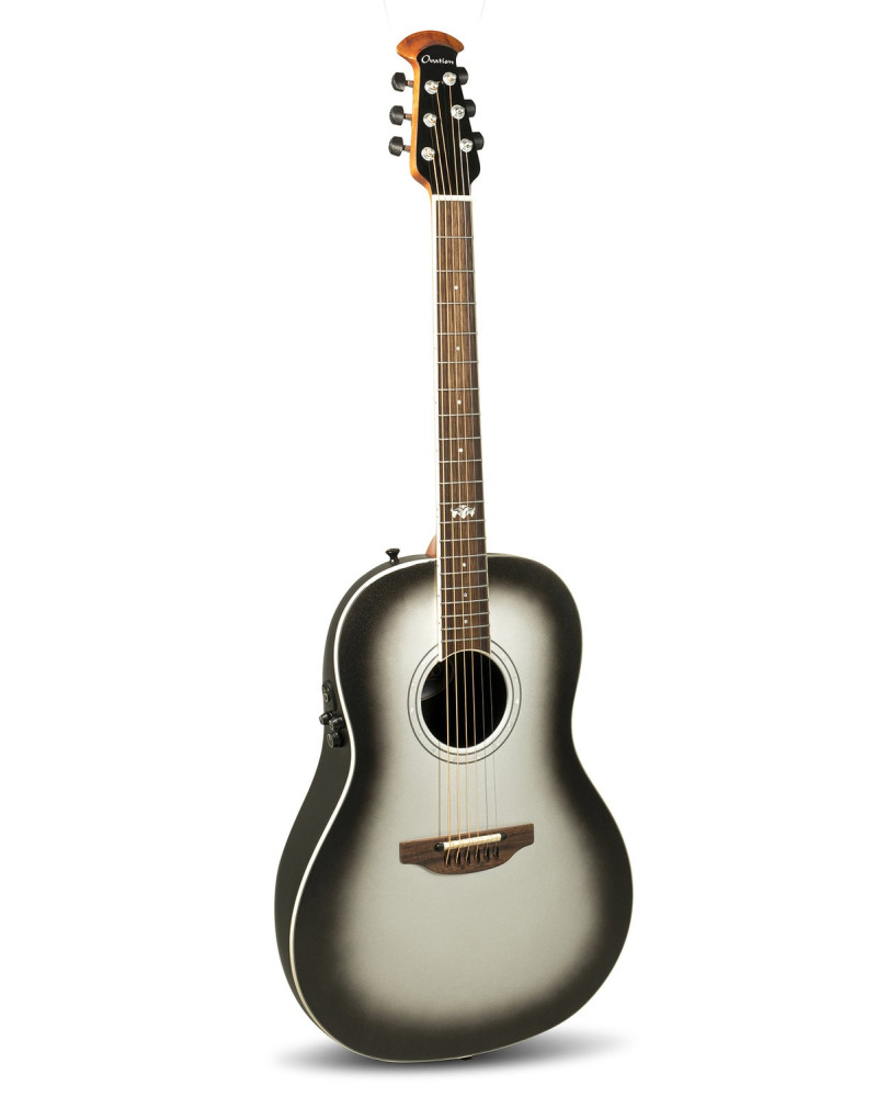 Ovation E – akustická kytara Pro Series Ultra Mid-Depth Non-Cutaway Silver Shadow