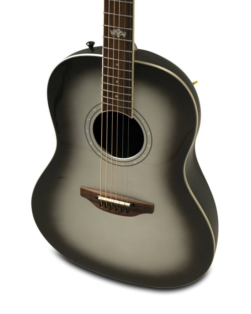 Ovation E – akustická kytara Pro Series Ultra Mid-Depth Non-Cutaway Silver Shadow