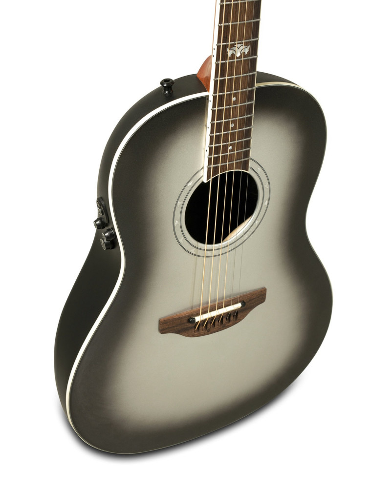 Ovation E – akustická kytara Pro Series Ultra Mid-Depth Non-Cutaway Silver Shadow
