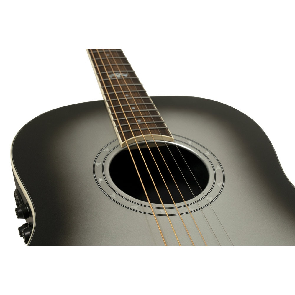 Ovation E – akustická kytara Pro Series Ultra Mid-Depth Non-Cutaway Silver Shadow