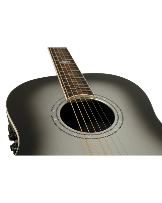 Ovation E – akustická kytara Pro Series Ultra Mid-Depth Non-Cutaway Silver Shadow