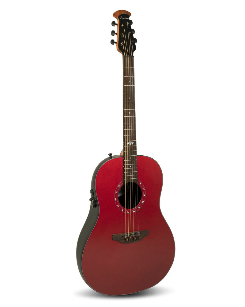 Ovation E – akustická kytara Pro Series Ultra Mid-Depth Non-Cutaway Vampira Red