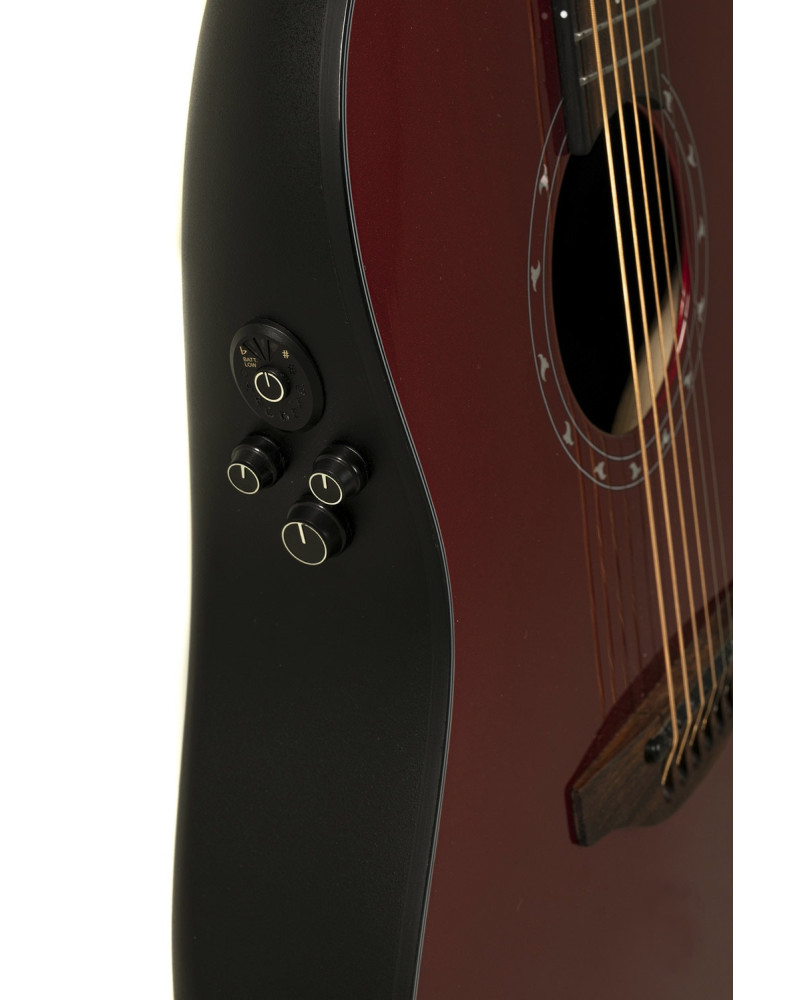 Ovation E – akustická kytara Pro Series Ultra Mid-Depth Non-Cutaway Vampira Red